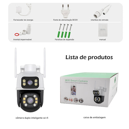 Câmara Dupla 5g Wi-Fi Full HD 1480p, à prova de água + cartão de mémoria 32GB gràtis hoje !